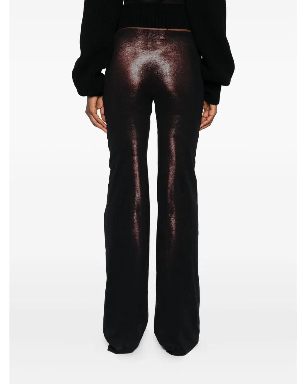 Jean Paul Gaultier Black Body-Print Mesh Trousers