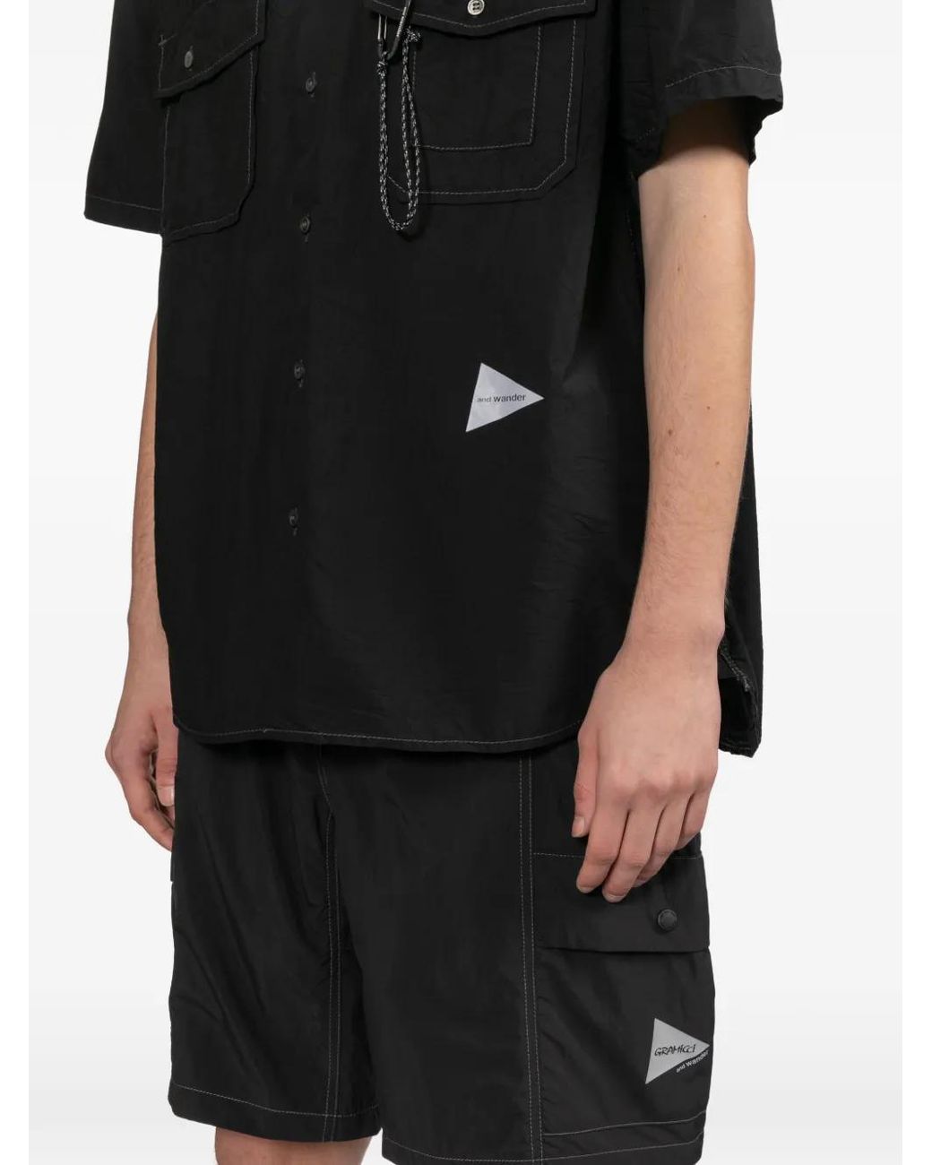 Bermudas Cargo Con Logo Estampado And Wander de hombre de color Black