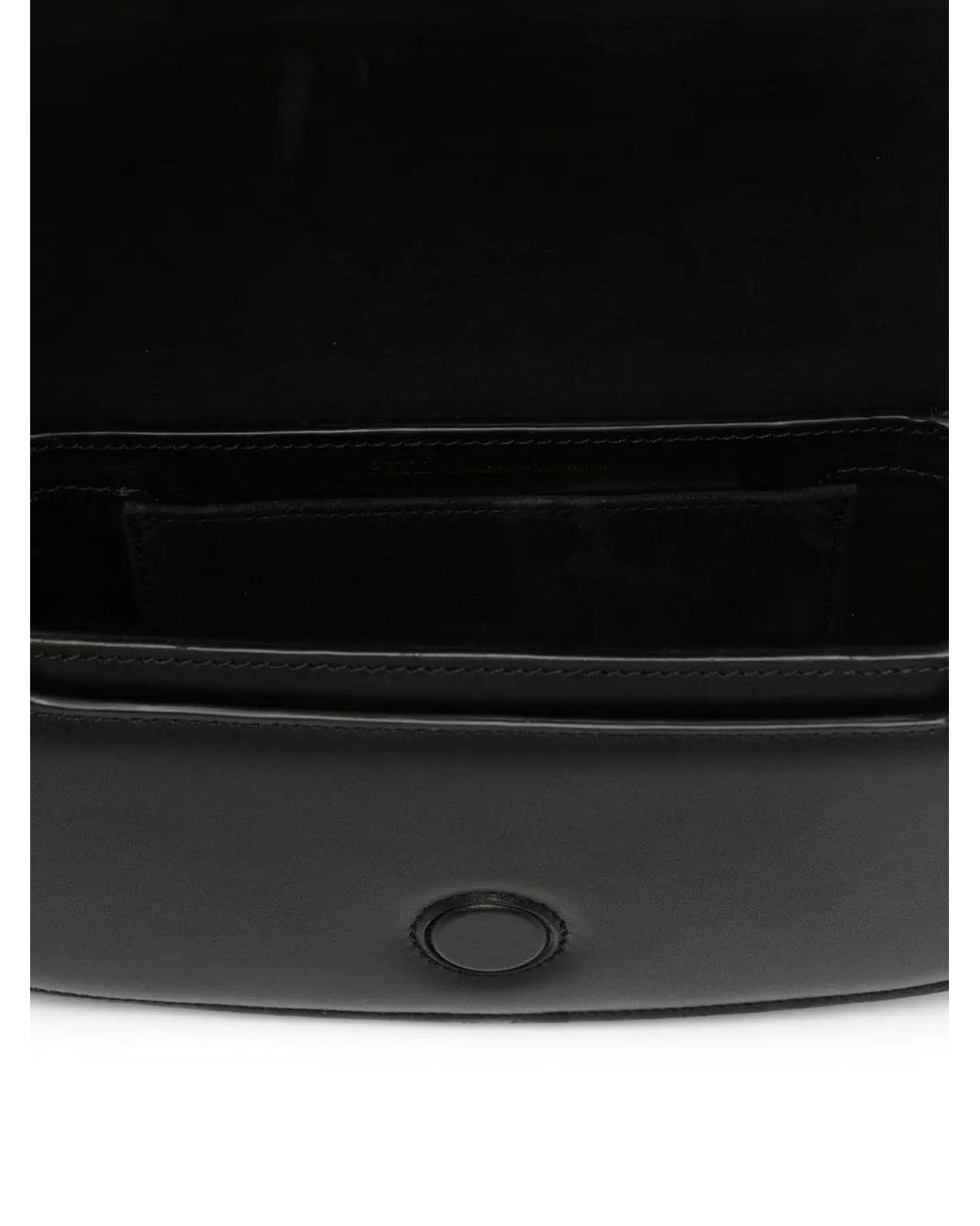 AMI White Paris Blanc Noir Leather Cotton Shoulder Bag