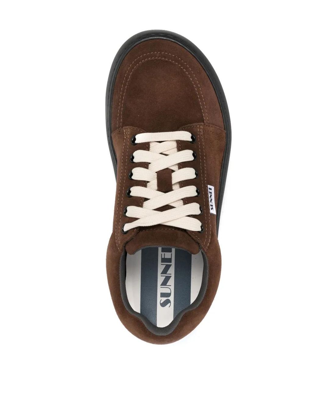 Sunnei Brown Dreamy Lace-Up Suede Sneakers