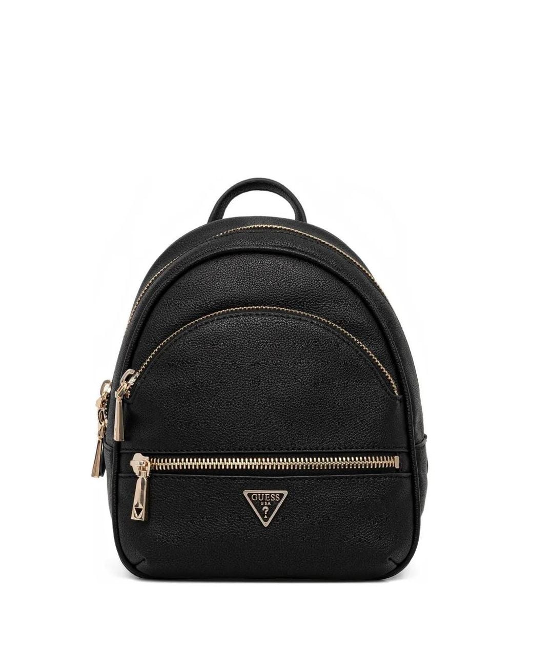 Guess Black Manthattan Ii Rucksack Mit Logo-Schild