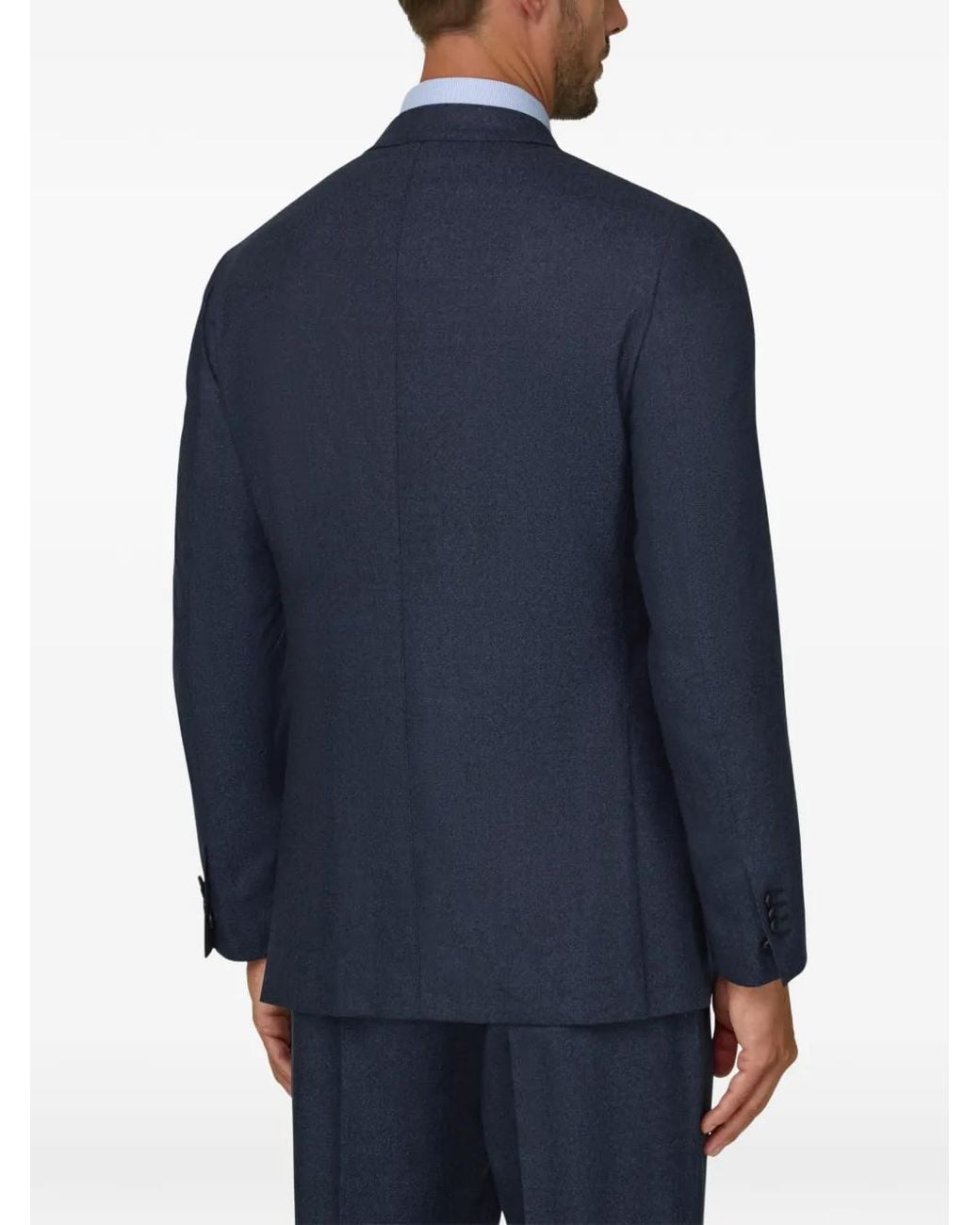 Boggi Blue Suit Herringbone for men
