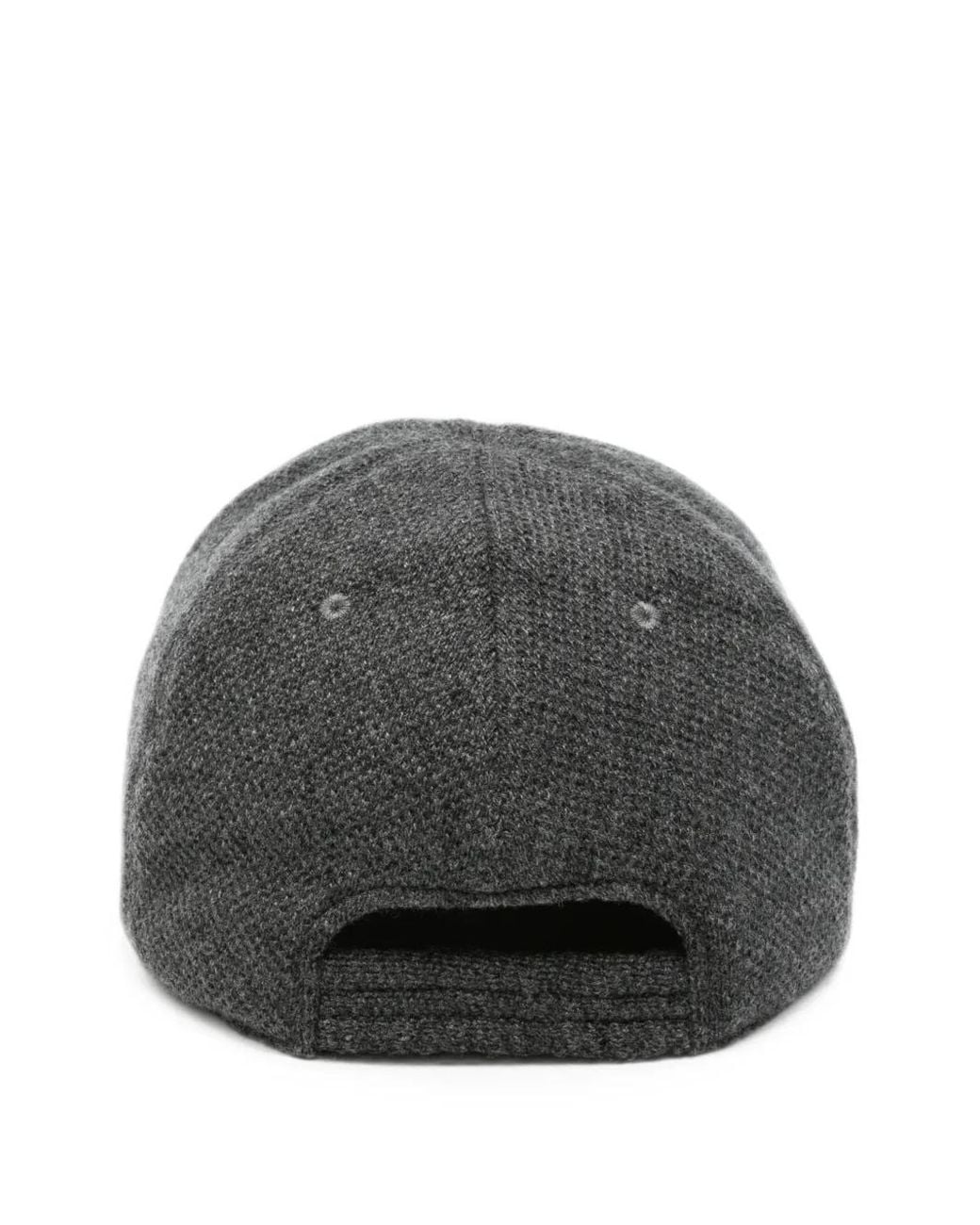 Kiton Gray Knitted Baseball Cap for men
