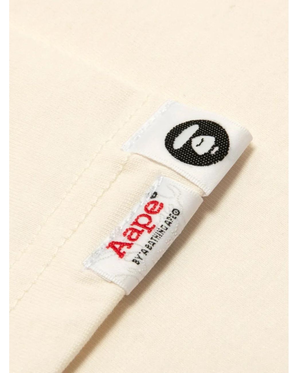 Aape By A Bathing Ape White Aapeunvs Cotton T-Shirt for men