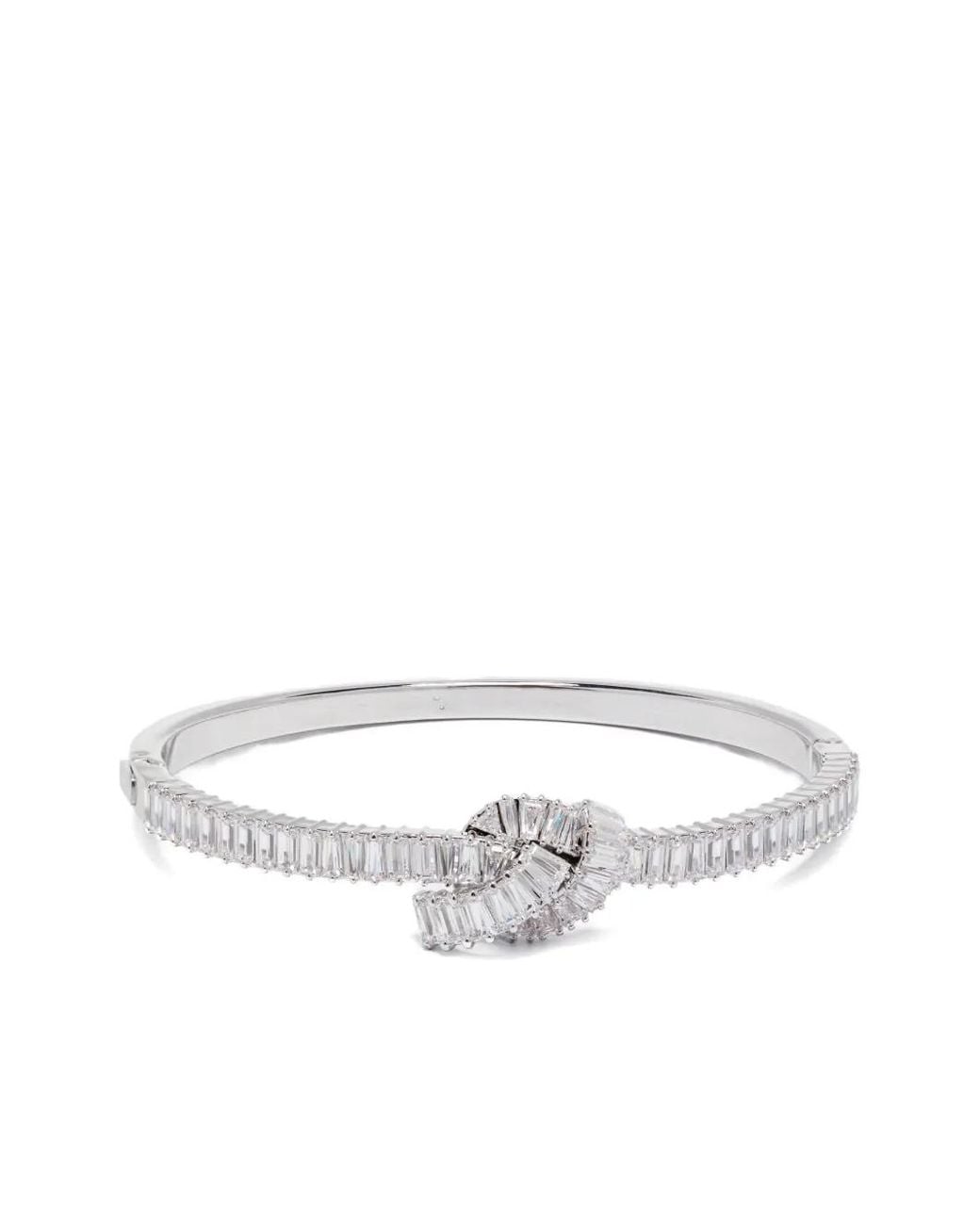 Swarovski White Baguette-Cut Knot Bracelet