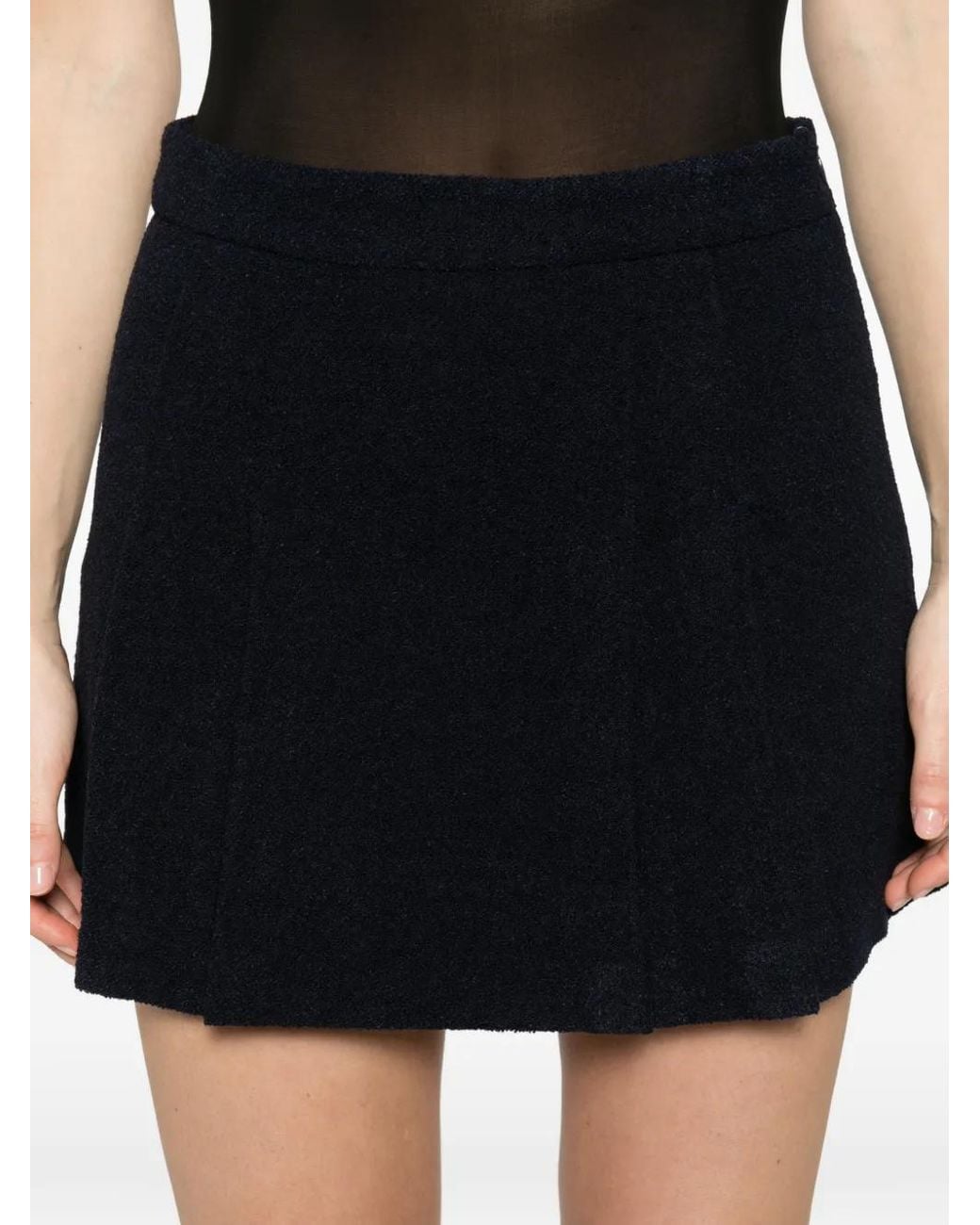 Thelaurent Mini-Plooirok in het Black