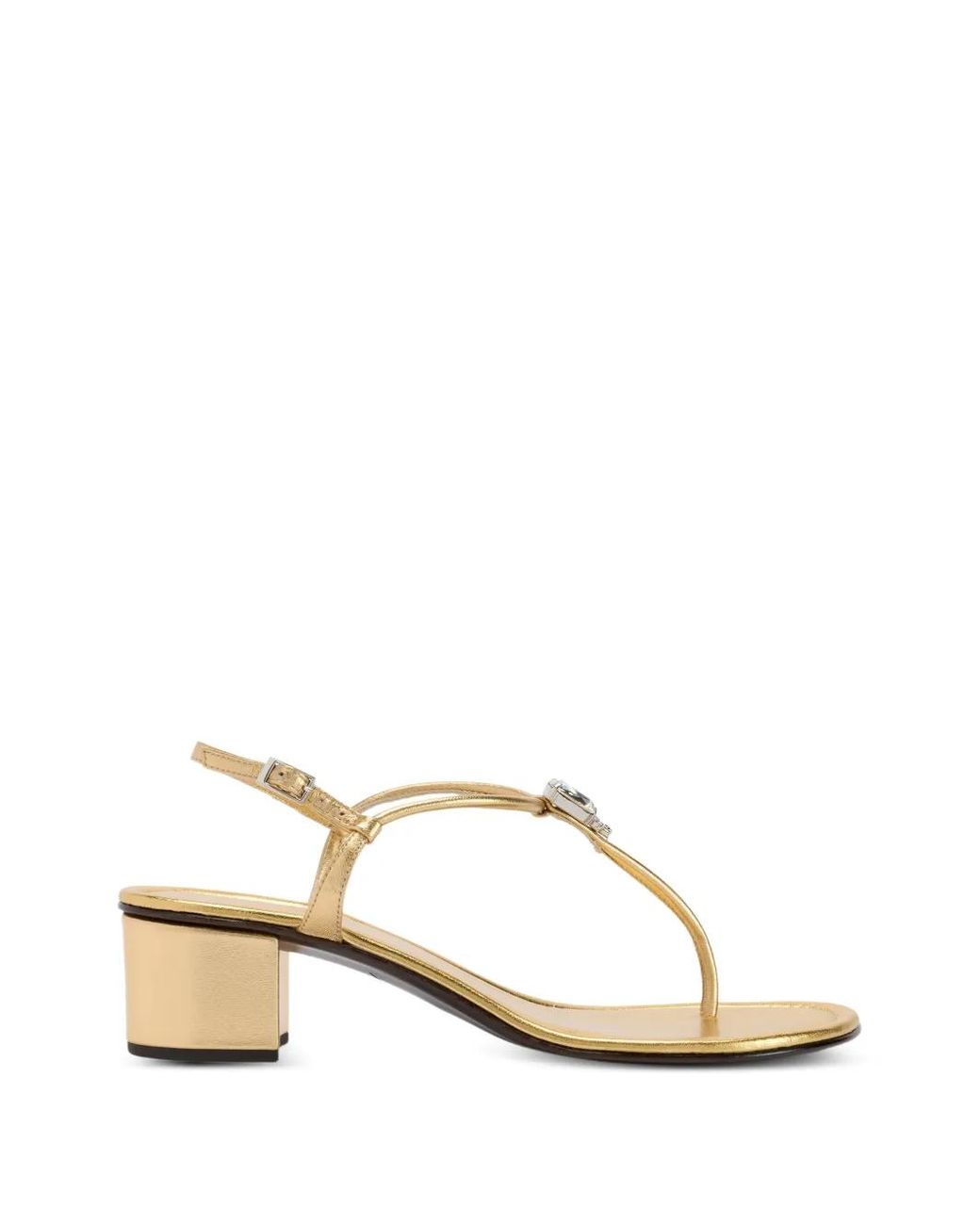 Giuseppe Zanotti Natural Maeeve Rhinestone Strap Thong Sandals