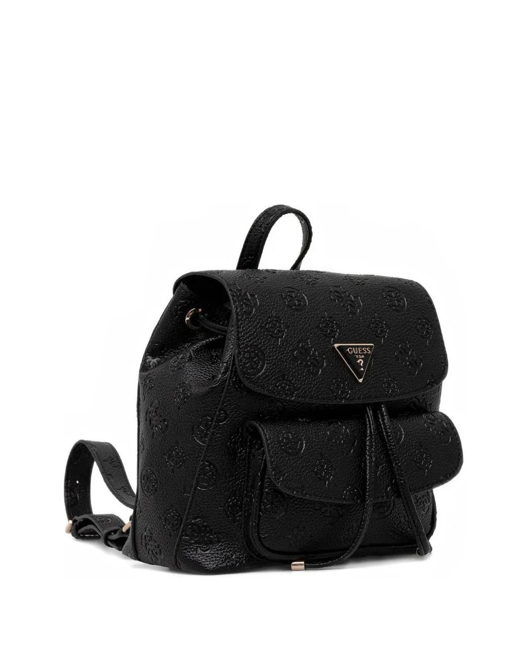 Guess Black Cresidia 4G Peony Logo Mini Backpack