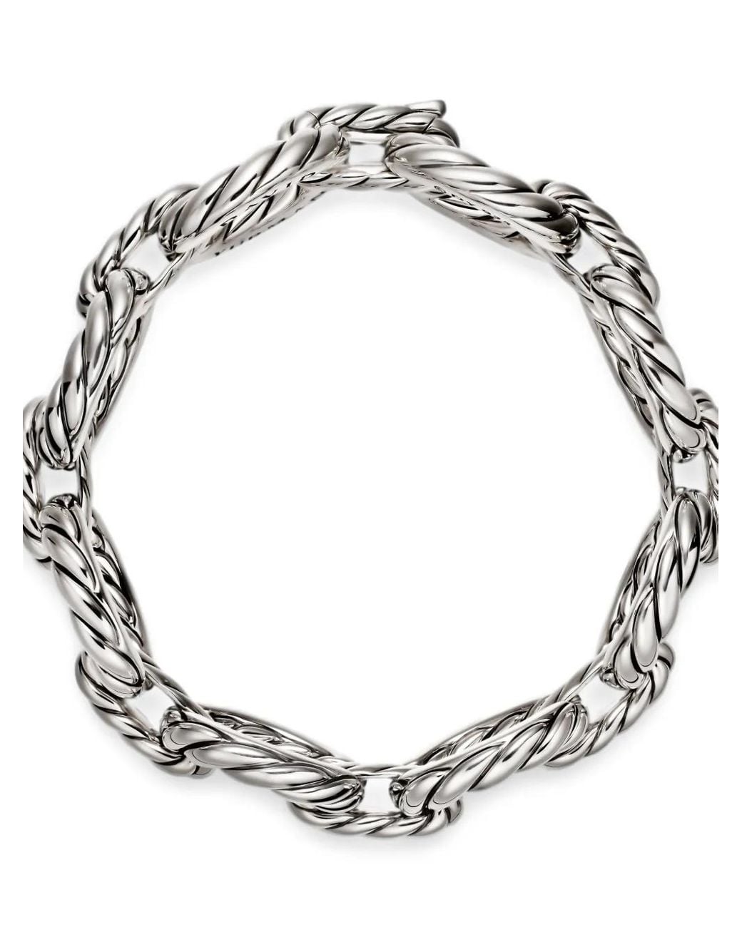 David Yurman Metallic Sterling Oval-Link Bracelet
