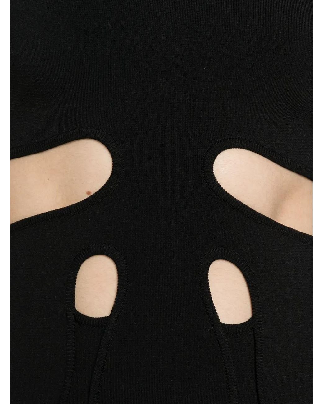 Cult Gaia Black Midi Baylee Cut-Out Dress
