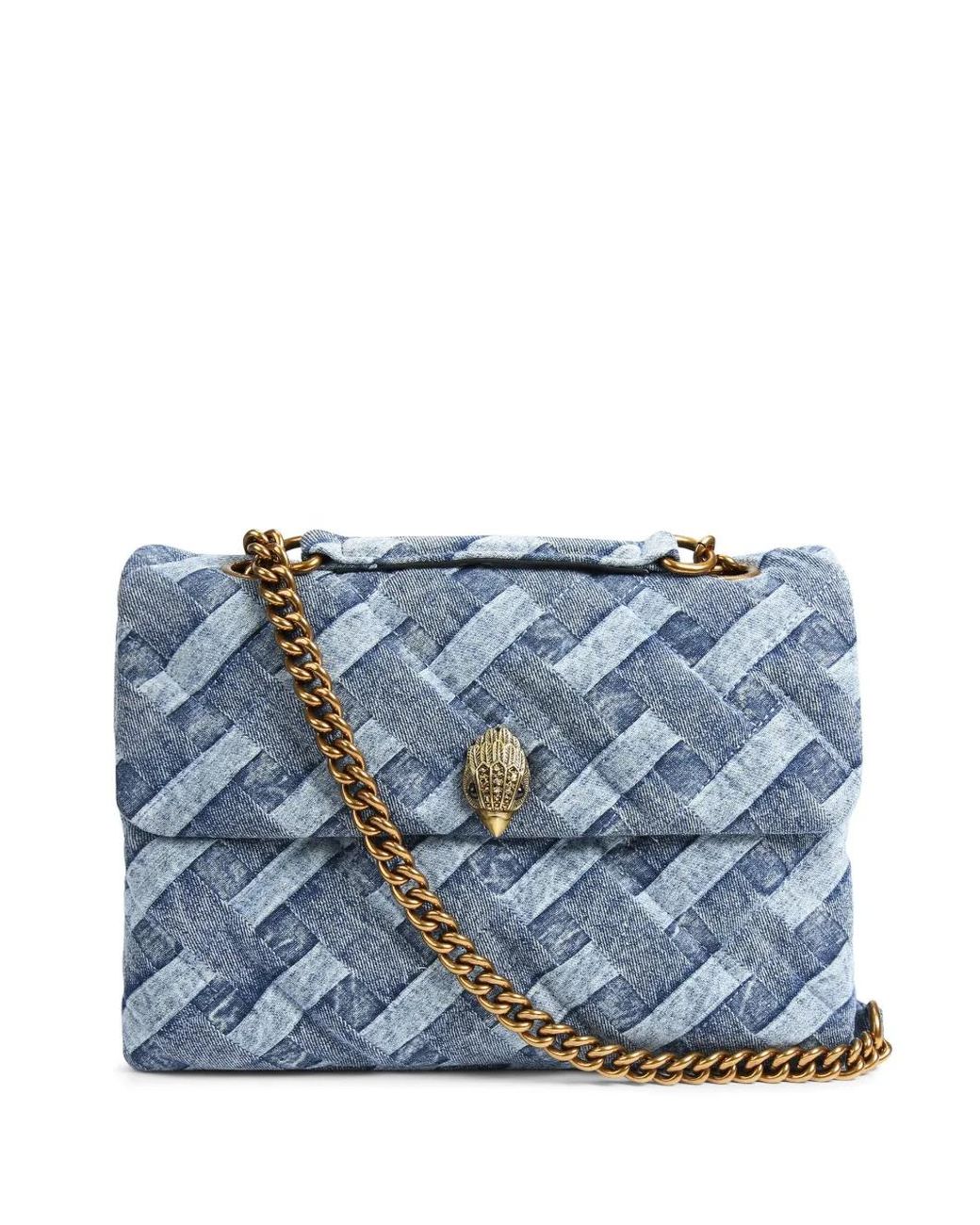 Kurt Geiger Blue Large Kensington Soft Denim Shoulder Bag