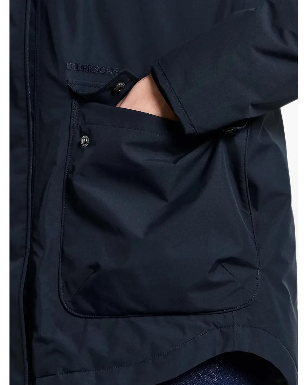Didriksons Blue Daniella Hooded Flap-Pocket Jacket