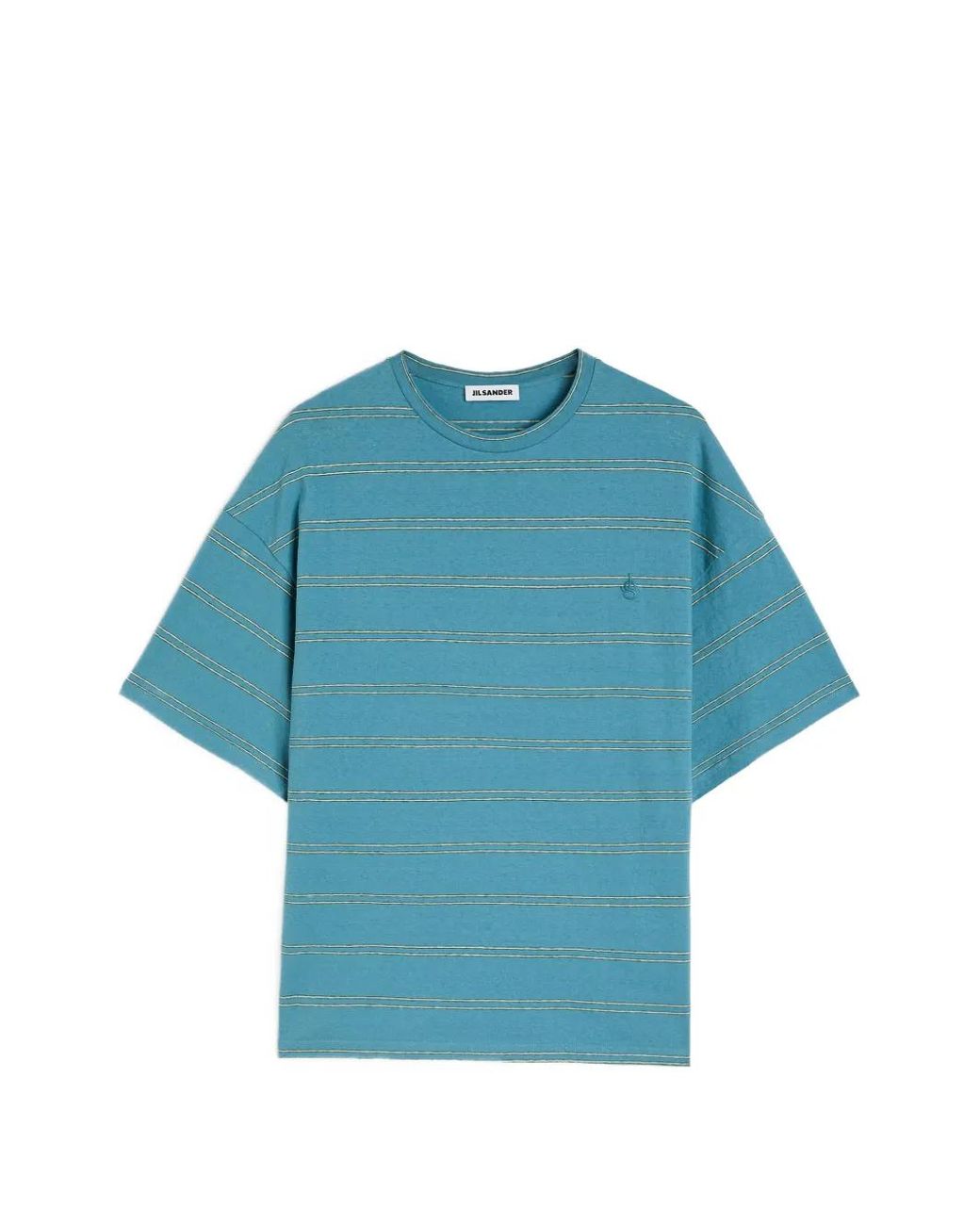 Jil Sander Blue Striped T-Shirt for men
