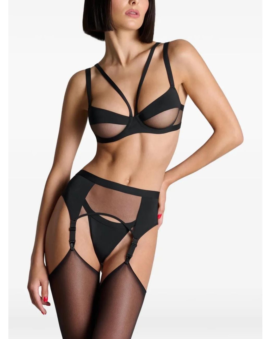 Maison Close Black Pure Tentation Garter Belt