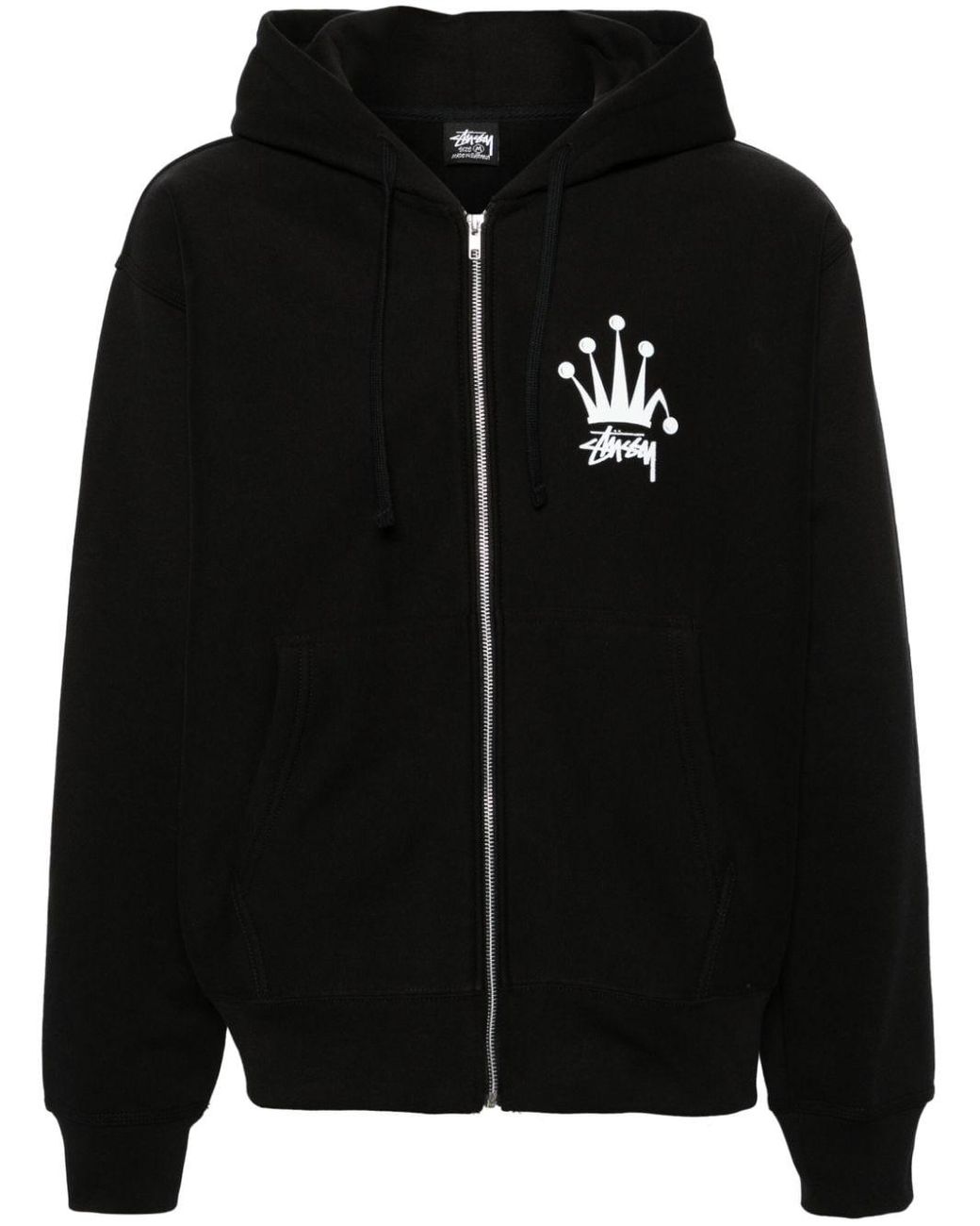 stussy-black-Kapuzenjacke-mit- stussy-black-Kapuzenjacke-mit-