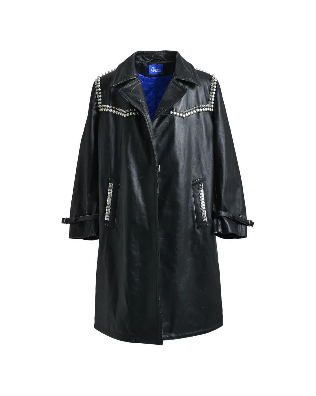Marking Distance Blue Studded Coat for men