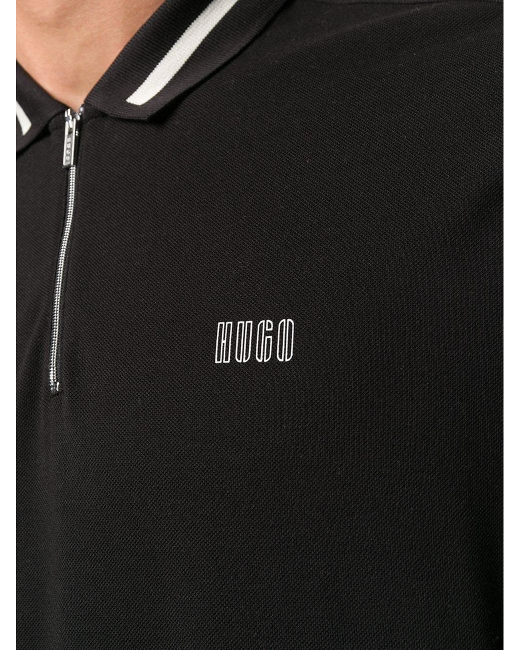 BOSS by HUGO BOSS Poloshirt mit Reißverschluss in Schwarz für Herren | Lyst  DE