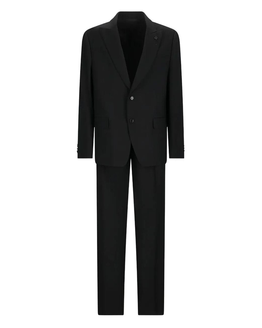 Lardini Black Drop 7 Lapel Pin Suit for men