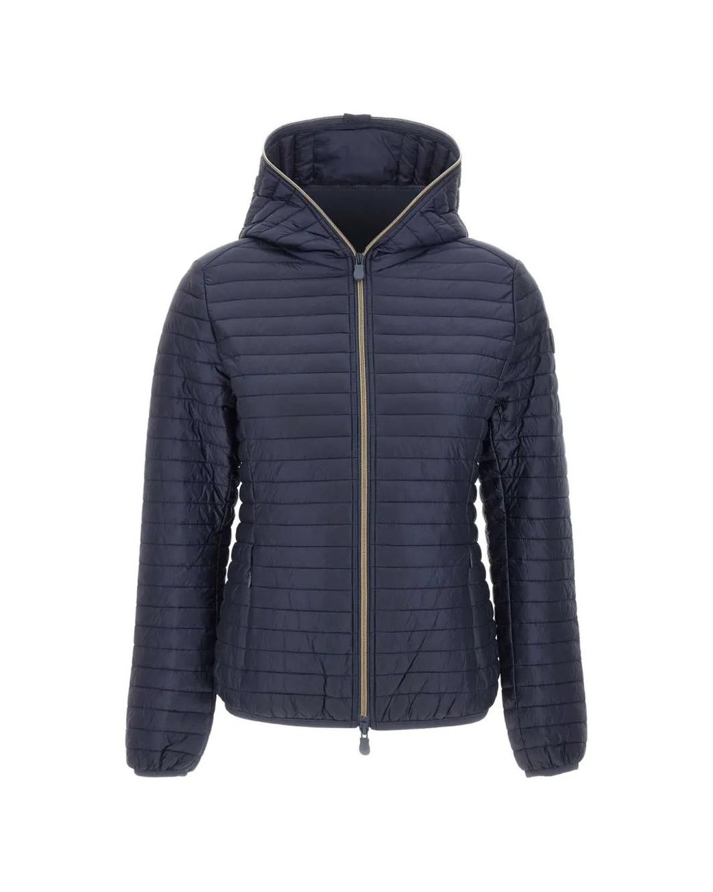 Save The Duck Blue Quilted Hooded Jacket