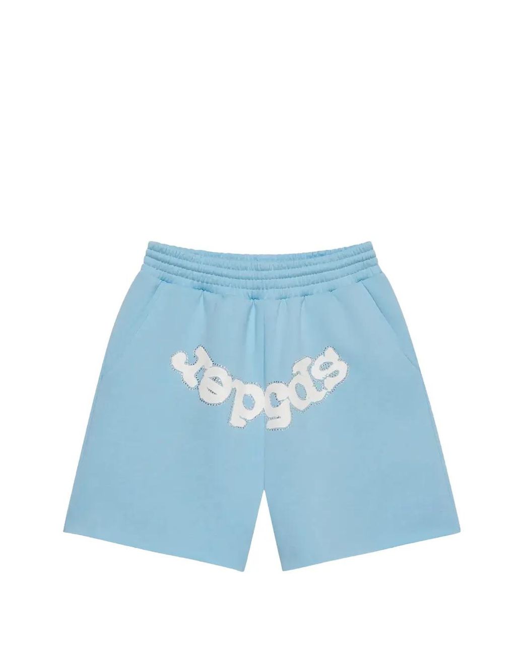 Sp5der Blue Short En Jersey À Logo Imprimé for men
