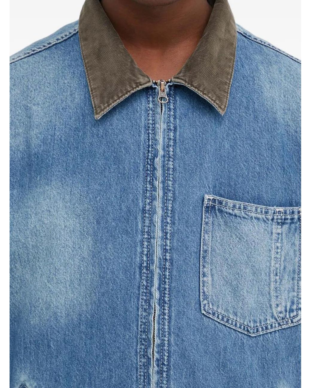 Giacca Con Zip E Tasche di Levi's in Blue da Uomo