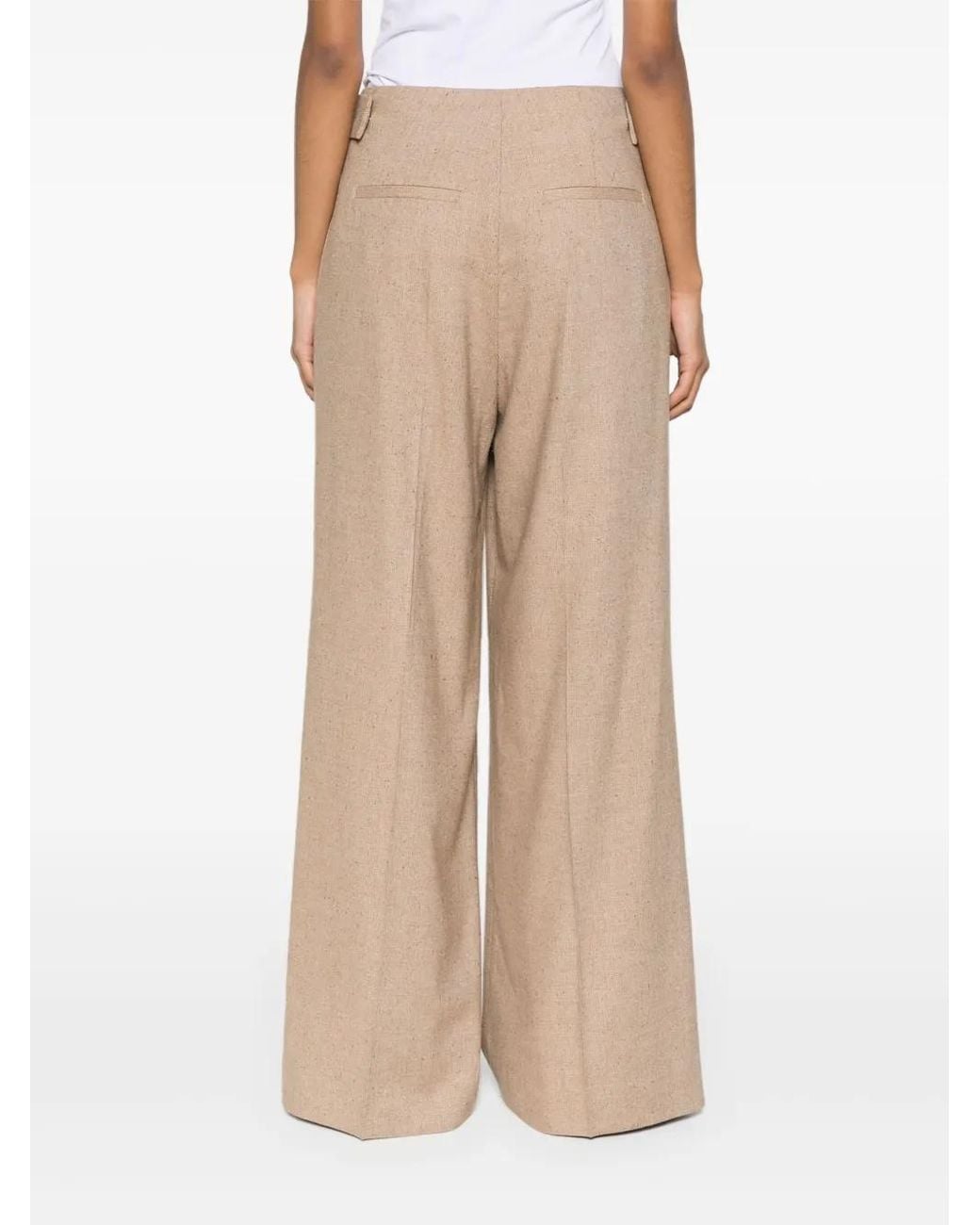 Remain Natural Wide-Leg Textured Trousers
