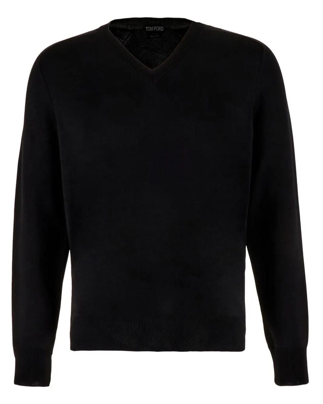 Tom Ford Black V-Neck Jumper for men