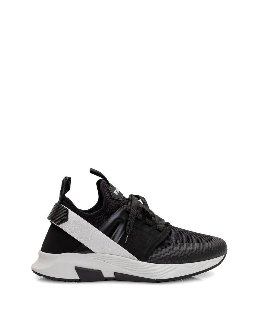 Tom Ford Black Neoprene Suede Jago Sneakers for men