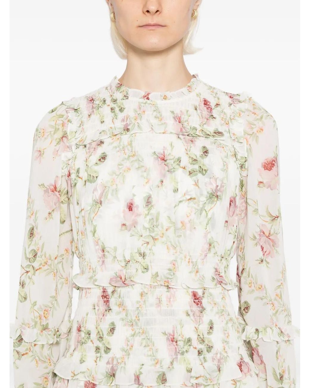 Needle & Thread Natural Emilia Mini Dress