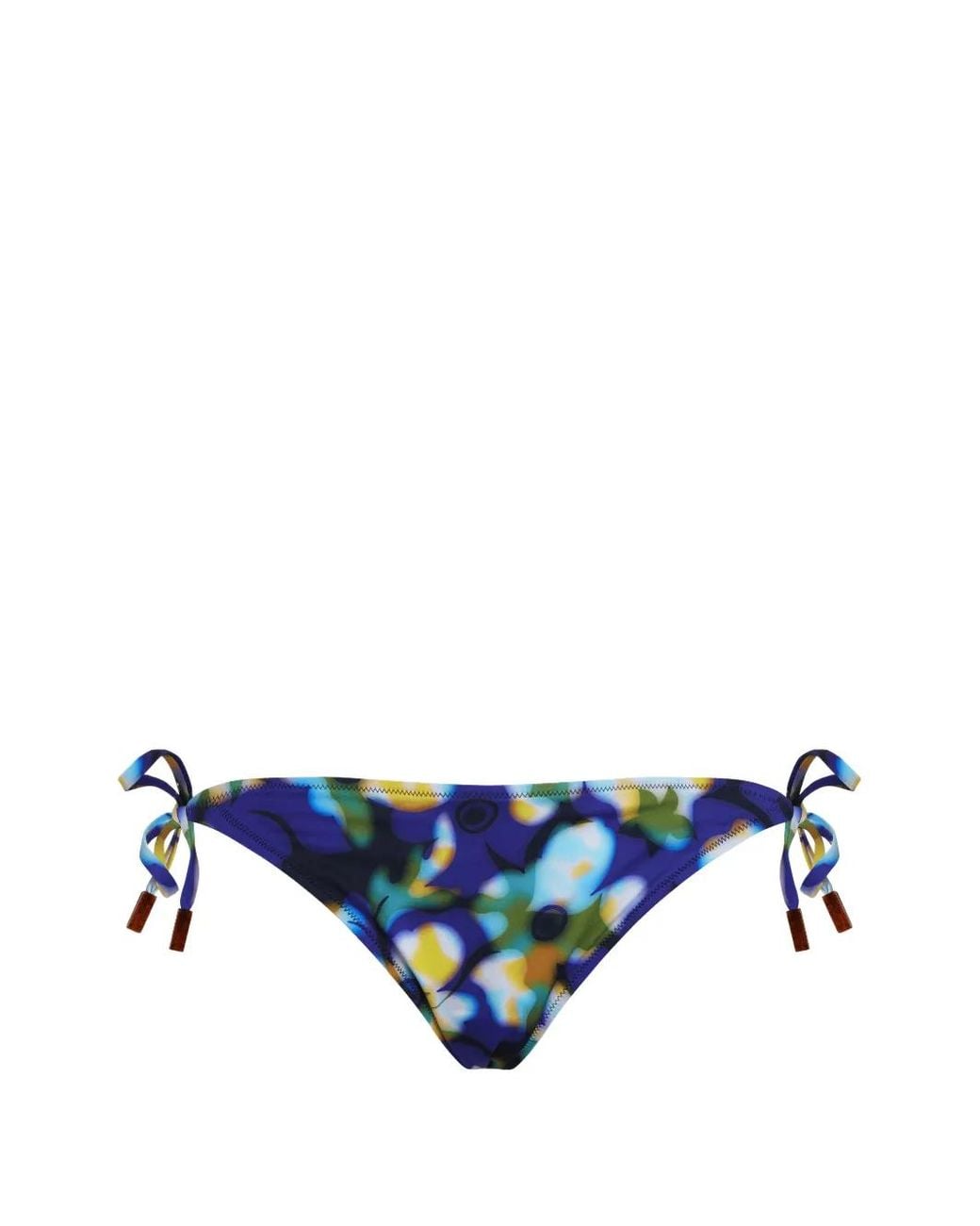 Vilebrequin Blue Floral-Print Side-Tie Bikini Bottoms