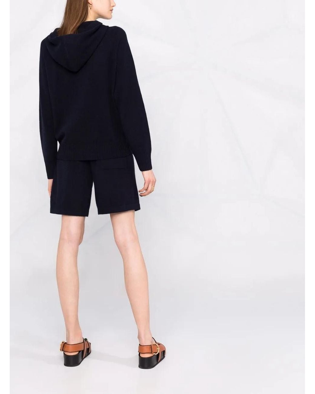 P.A.R.O.S.H. Blue Knitted Drawstring Waist Shorts