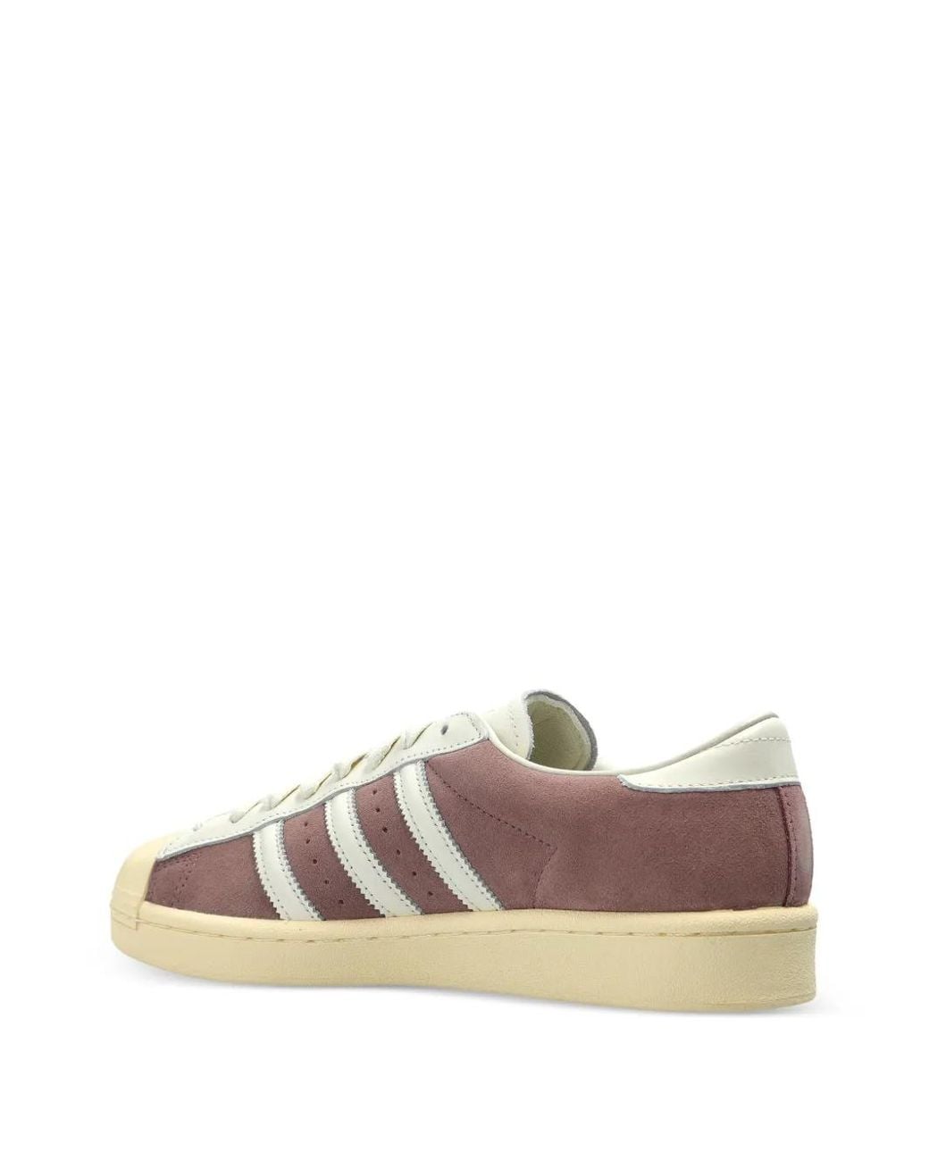 Adidas White Superstar 3-Stripes Lace-Up Sneakers