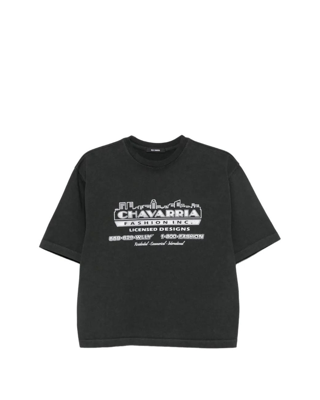 Willy Chavarria Black Brava Graphic-Print T-Shirt