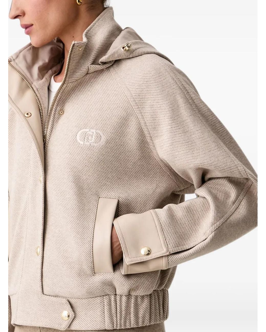 Liu Jo Natural Twill Hooded Jacket