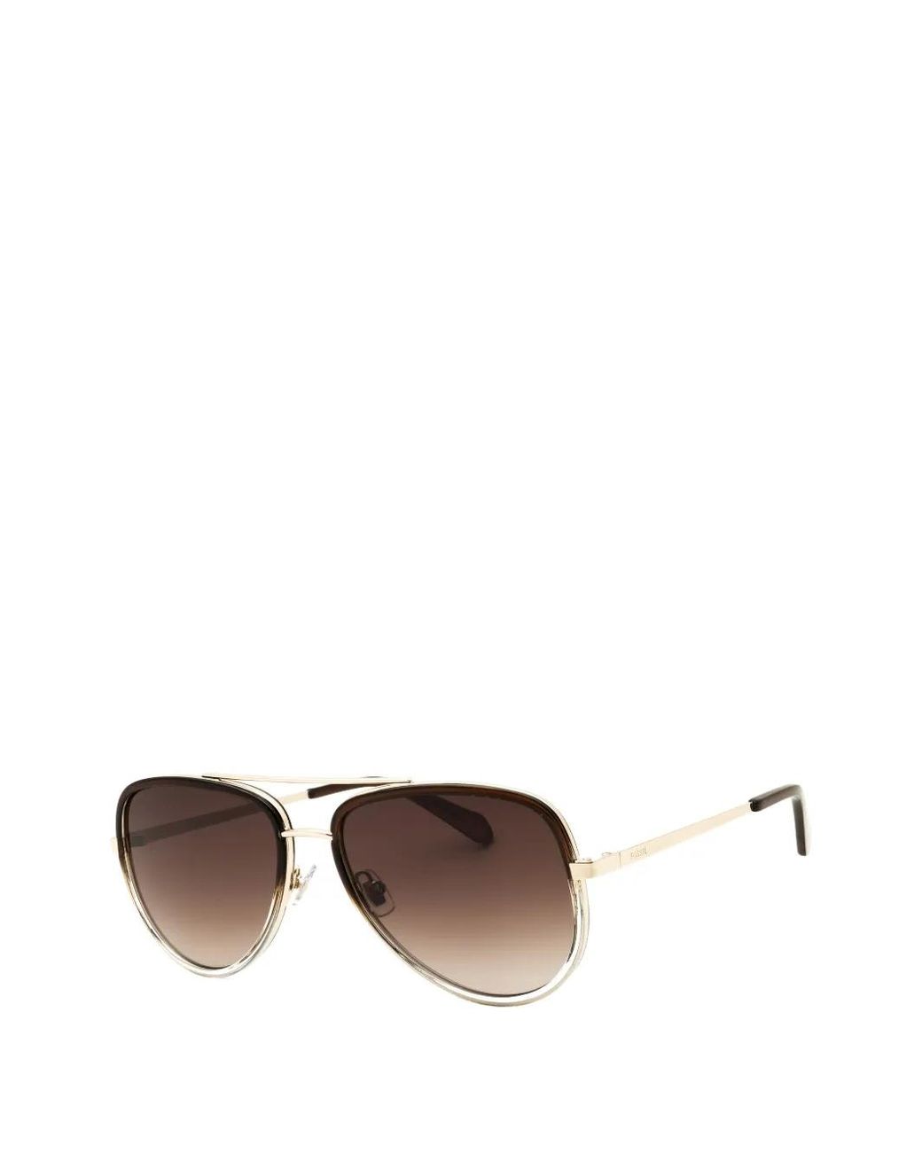 Fossil Metallic Pilot-Frame Sunglasses