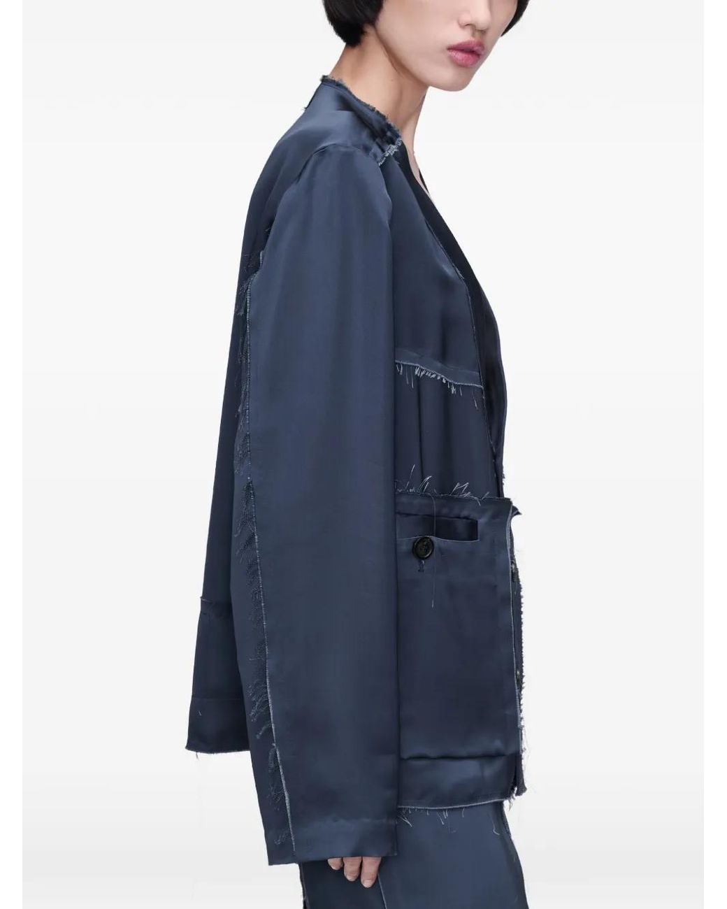 Maison Margiela Blue V-Neck Jacket