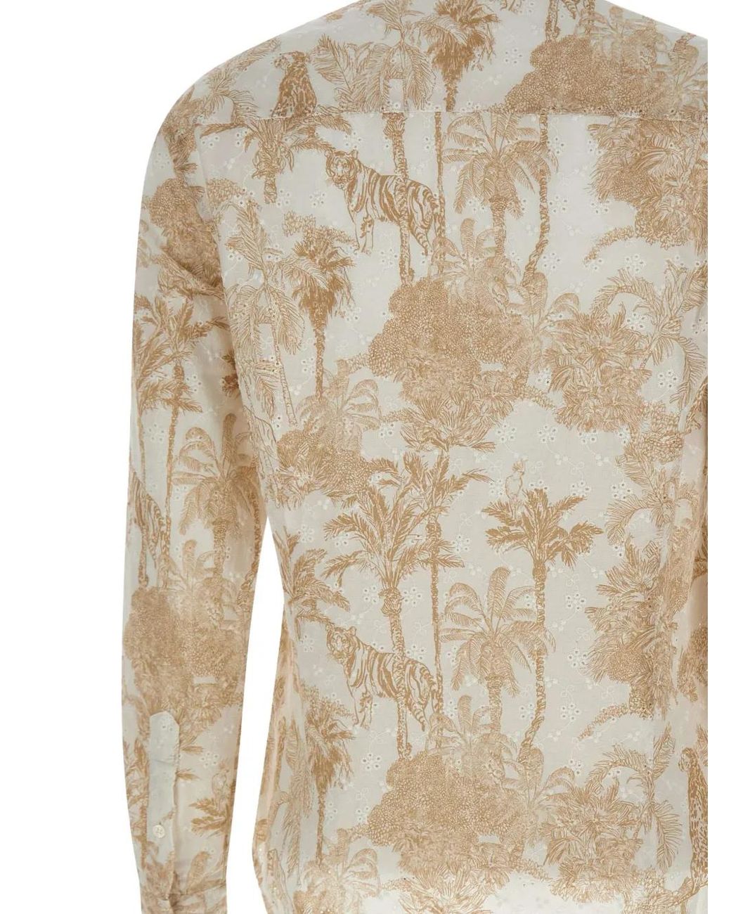 Mc2 Saint Barth White Meredith Linen Shirt With Print