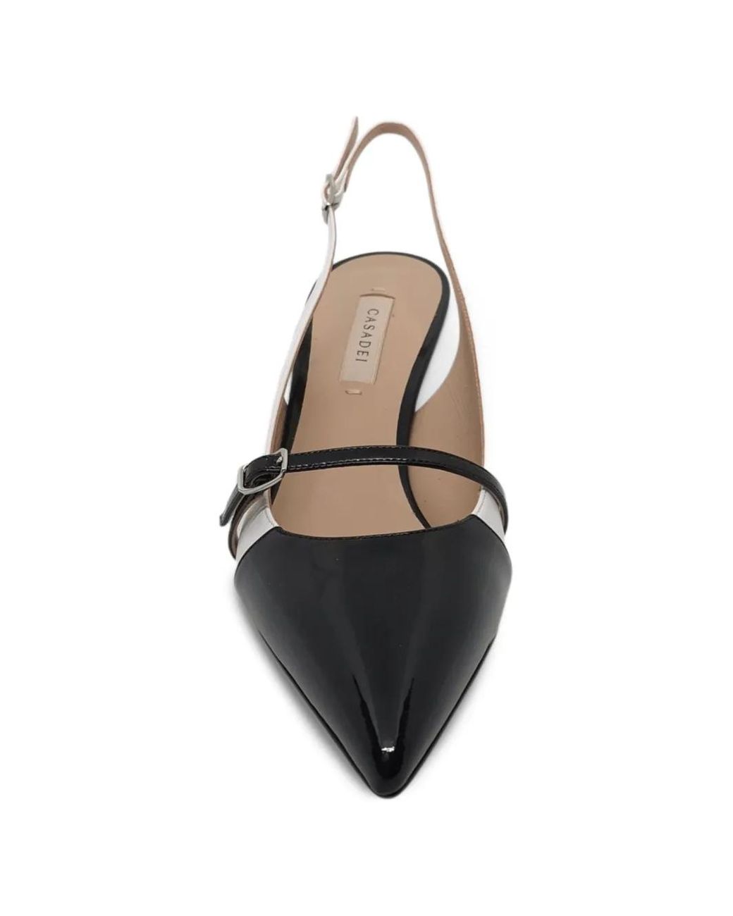 Casadei Metallic Winnie Buckled Slingback Pumps