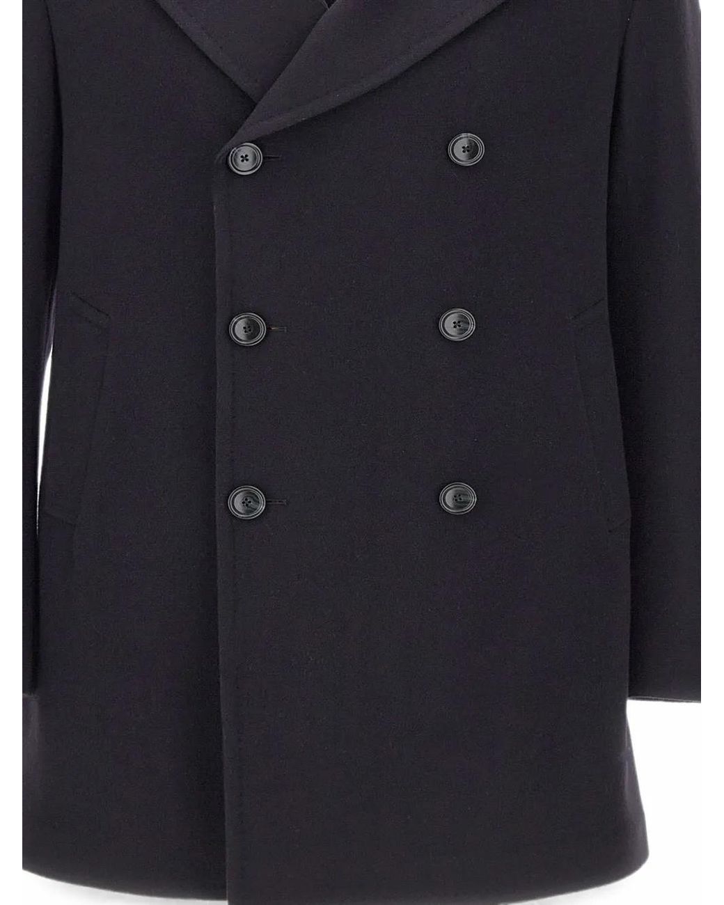 Tagliatore Blue Stephan Double-Breasted Coat for men