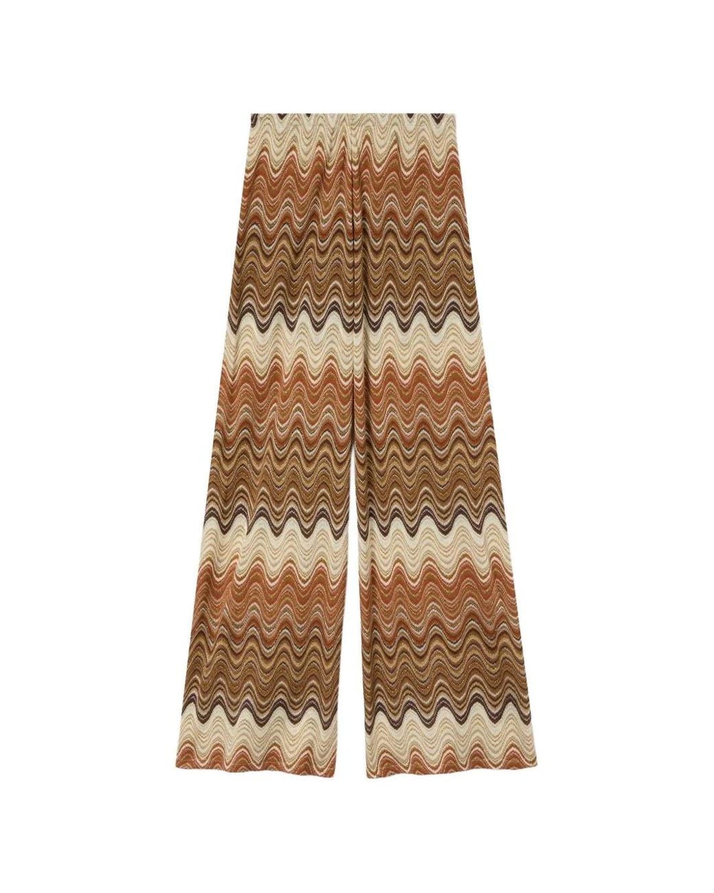 Mc2 Saint Barth Natural Amalia Degradé Raschel Long Trousers Pant