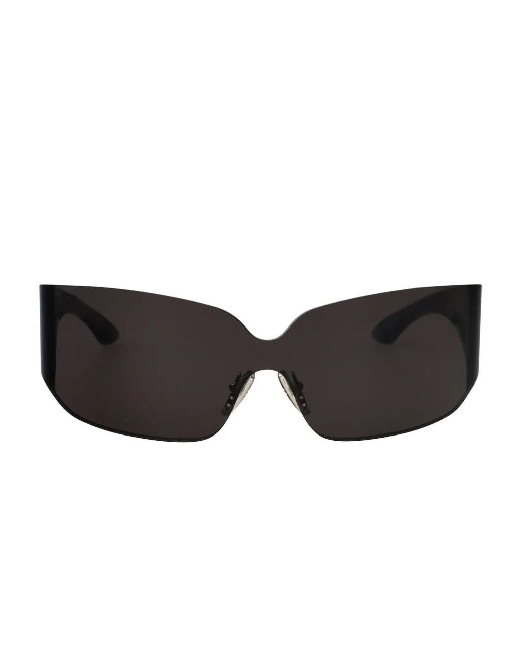 Balenciaga Black Mono Square-Frame Sunglasses