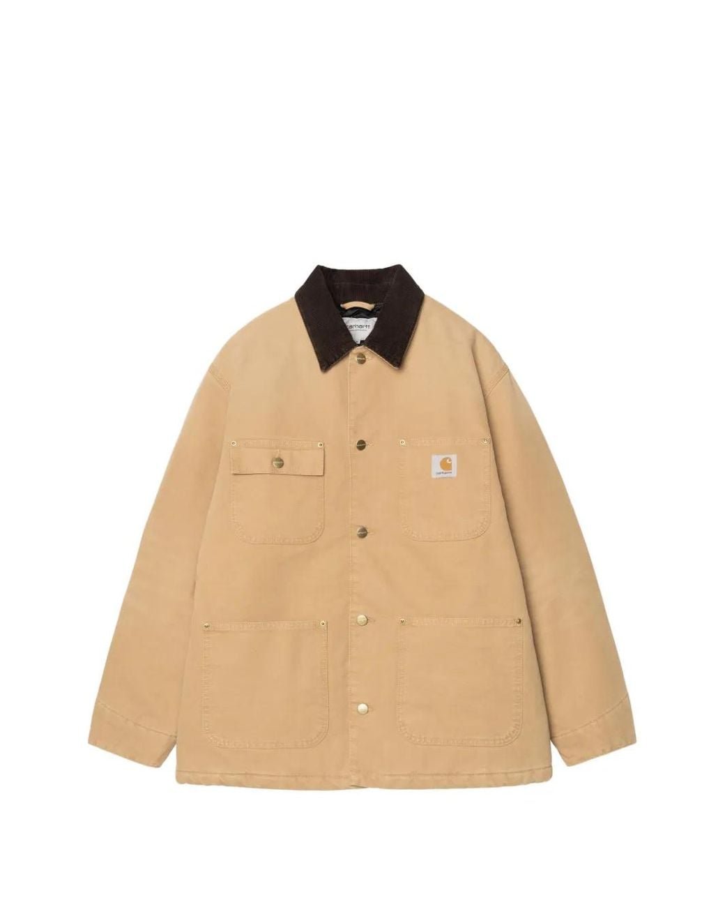 Carhartt Natural Og Chore Corduroy-Collar Canvas Jacket for men