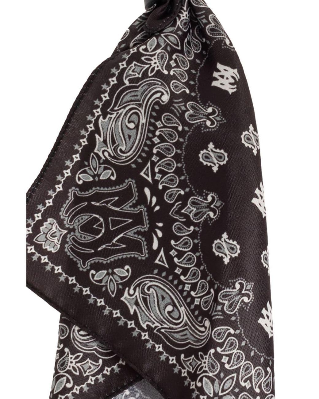 AMIRI バンダナ キーチェーン 黒のペイズリー柄 バンダナ アミリ AMIRI バンダナ キーチェーン 黒のペイズリー柄 バンダナ アミリ
