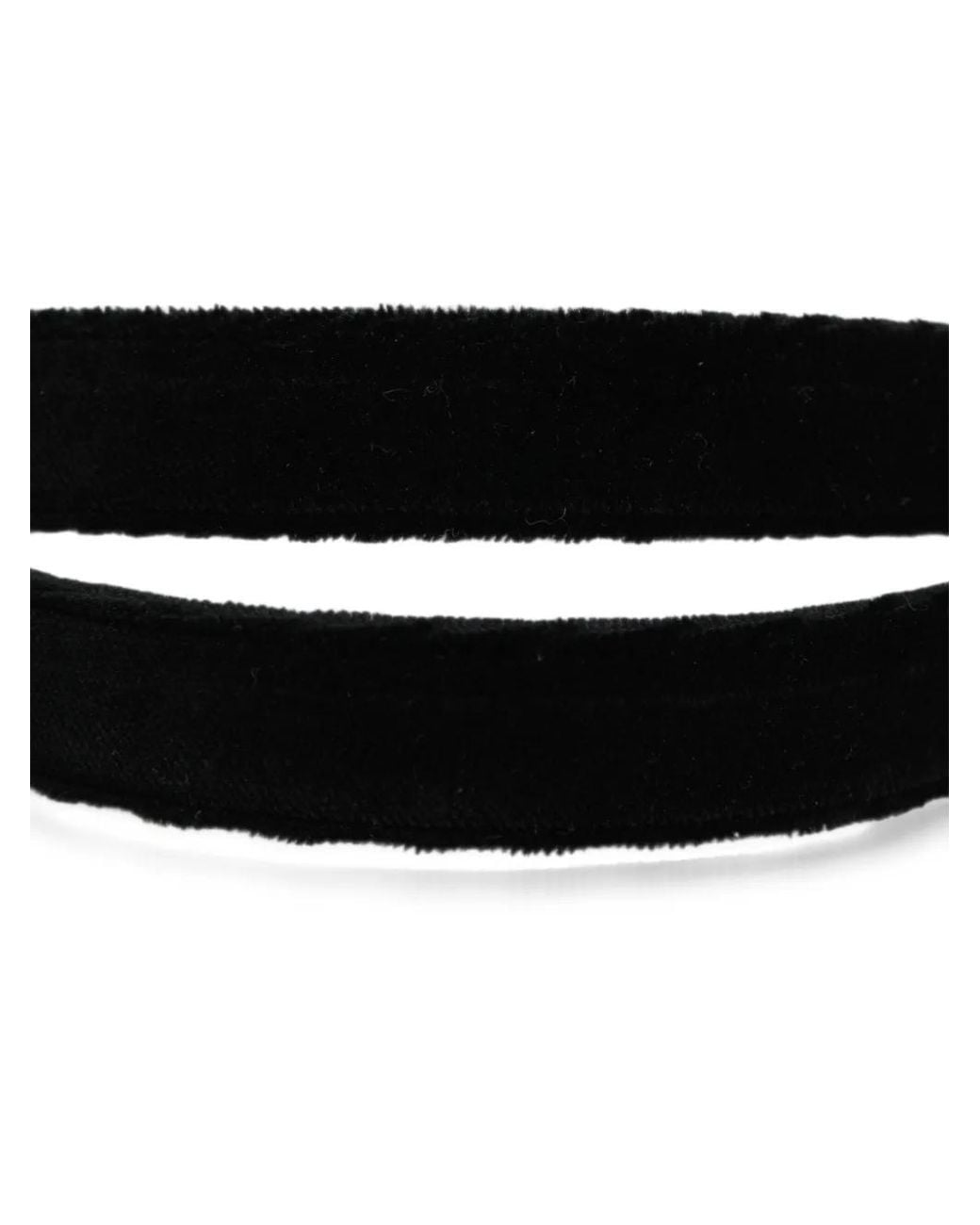 Dolce & Gabbana Black Velvet-Effect Buckle Belt for men
