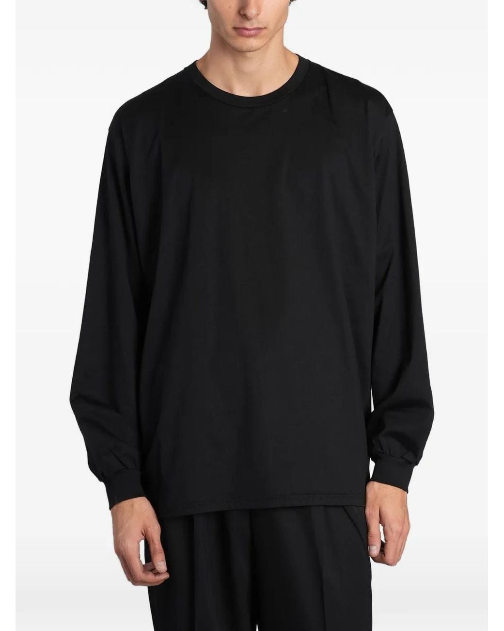 Ssstein Black Crew-Neck Sweater for men
