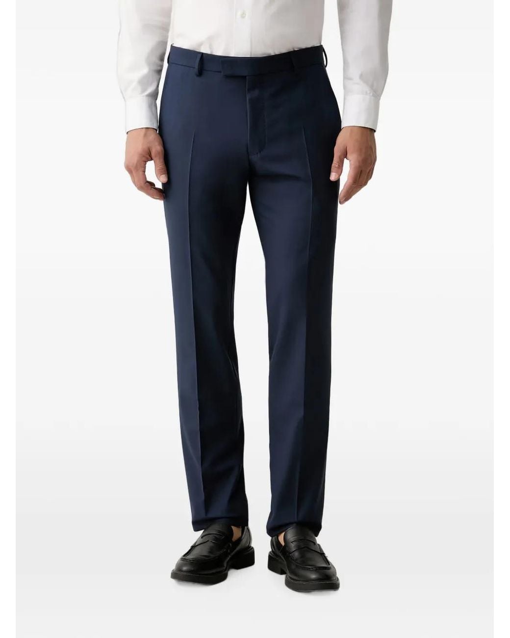 Joop! Blue Pressed-Crease Tailored Trousers for men