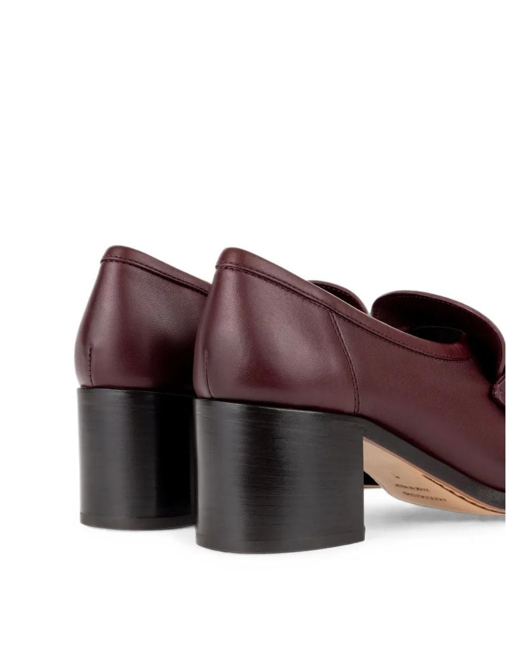 Ferragamo Brown Block Heel Loafers With Gancini Ornament