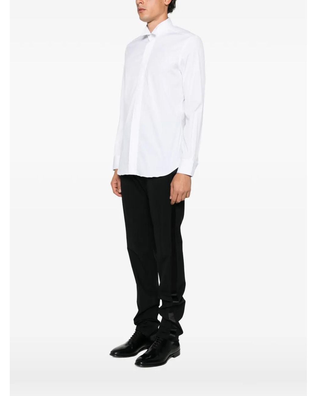 Mazzarelli White Button-Up Shirt for men