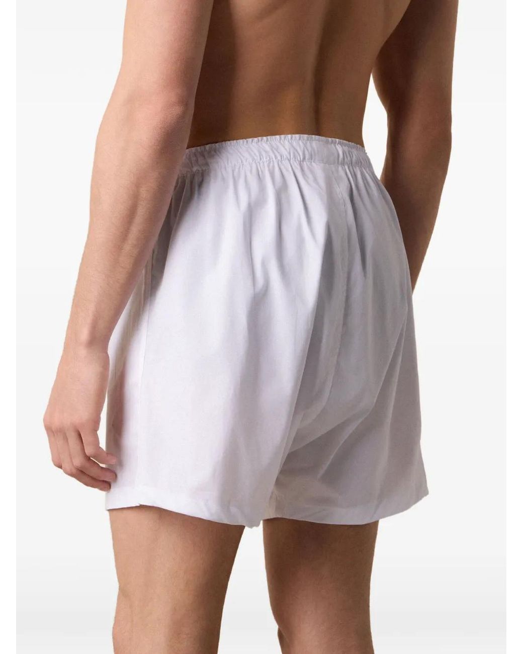 Brooks Brothers White Cotton-Poplin Boxers for men
