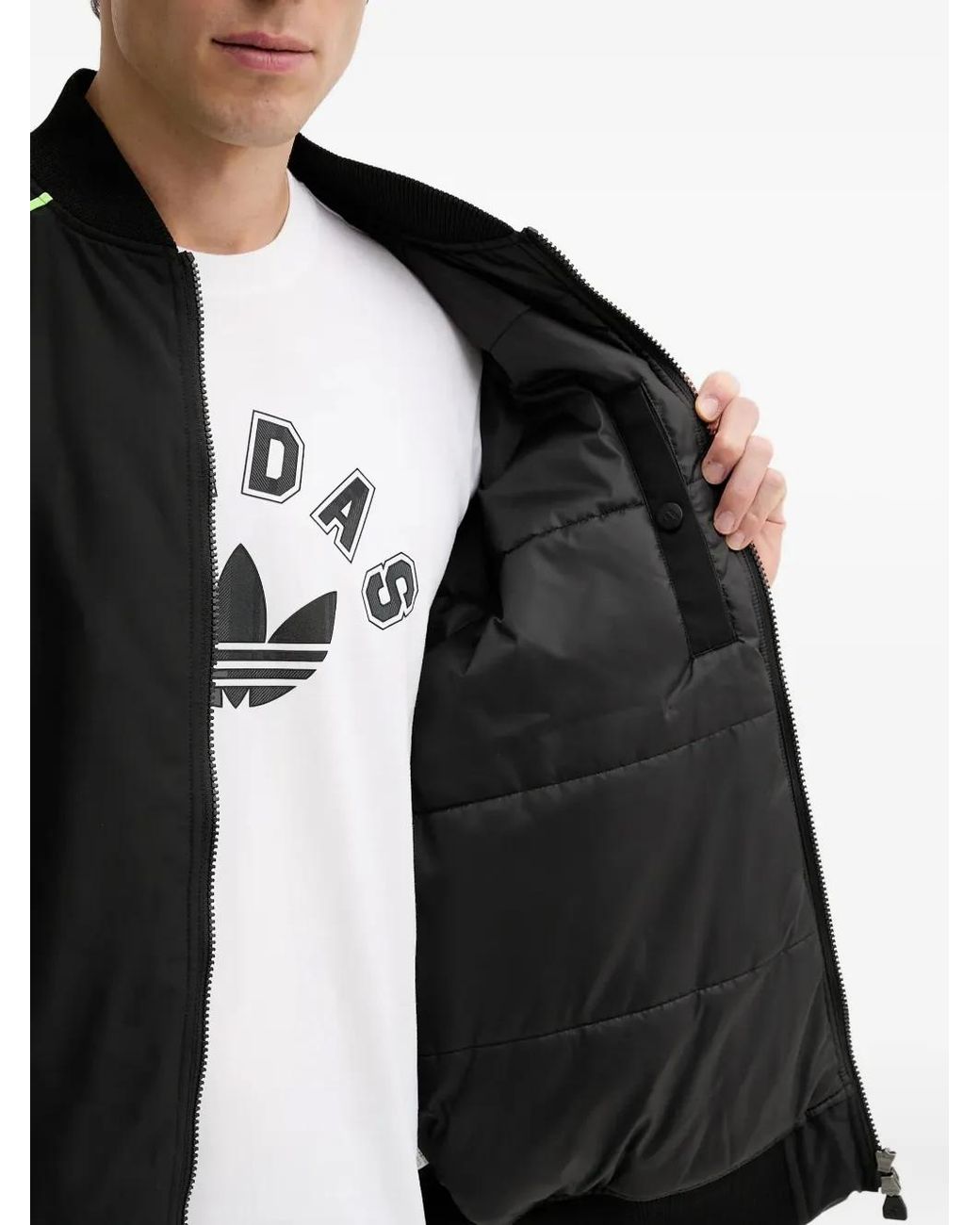 Adidas Black Zip Bomber Jacket for men